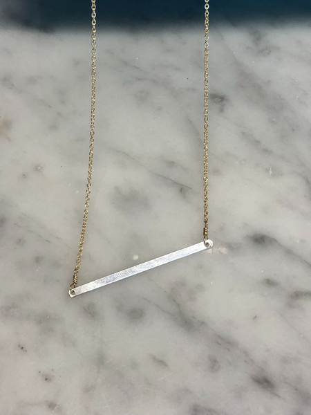 Sterling silver on 14KT gold fill necklace. Trendy Spring 2021 necklaces
