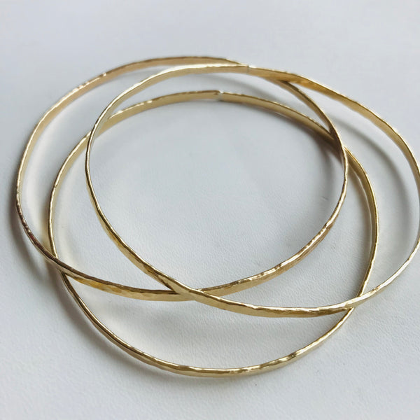 Hammered Bangles-Trio