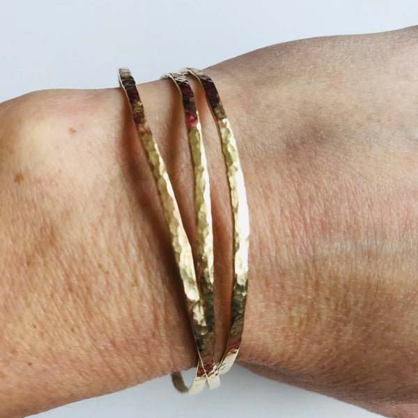 Hammered Bangles-Trio