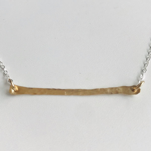 Hand hammered and textured 14KT gold fill
