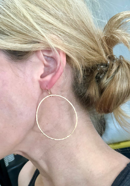 Gabriel Hammered 14KT gold fill earrings